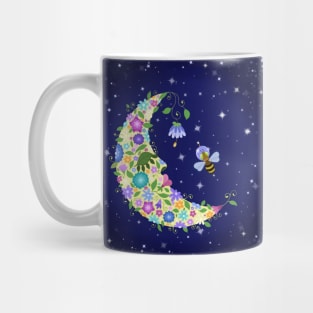 Flowery Moon and Cosmic Bee Mug